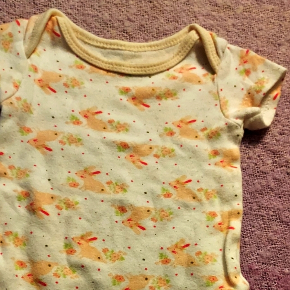 Chick Pea bunny onesie 3-6 mos